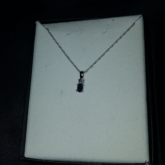 Zales Jewelry Sapphire Necklace Poshmark
